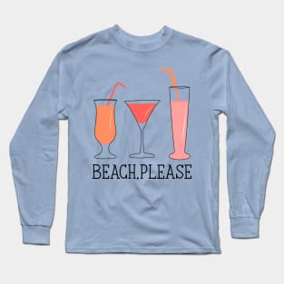 Beach Fruit Drinks Long Sleeve T-Shirt